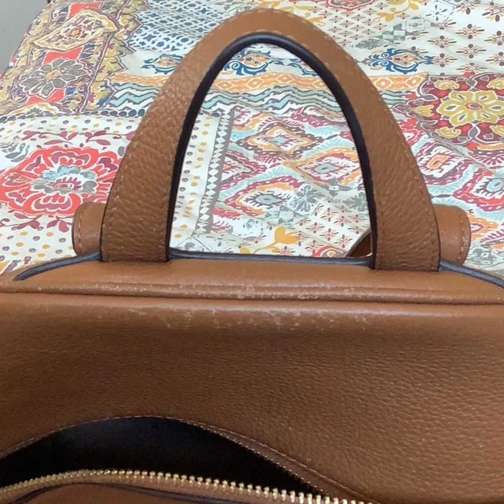 Kate Spade Leila Pebbled Leather Medium Dome Backpack Warm Gingerbread K8155